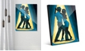 Creative Gallery Spotlight Couple Dancing in Blue 16" x 20" Acrylic Wall Art Print